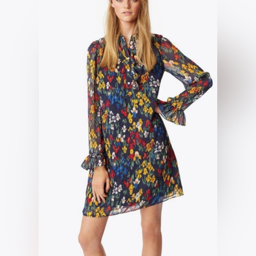 Tory Burch Navy and Green Dress